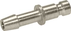 Insteeknippel (DN2,7) 3 mm slang, Messing vernikkeld