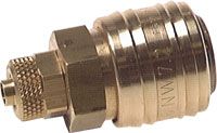 Snelkoppeling Euro (DN7,2) 6/4 mm slang, (Pinvergrendeling), Messing