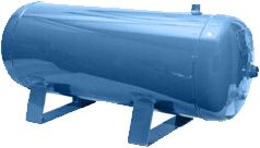 Persluchtketel 20 liter, 11 bar, Blauw (RAL 5015) gelakt staal