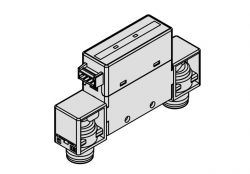 Flowsensor 2 tot 100 l/min, 1 tot 5 V, 8 mm push-in onderaansluiting