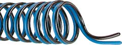 PU 2-Voudige Spiraalslang 8 x 6, blauw/zwart, 2,5 mtr. werklengte, 10 bar, Axiale uiteinden