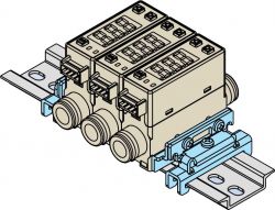 DIN-Rail montage beugel voor 1 flowmeter PFM  (niet geschikt voor 1/4" flowmeters)